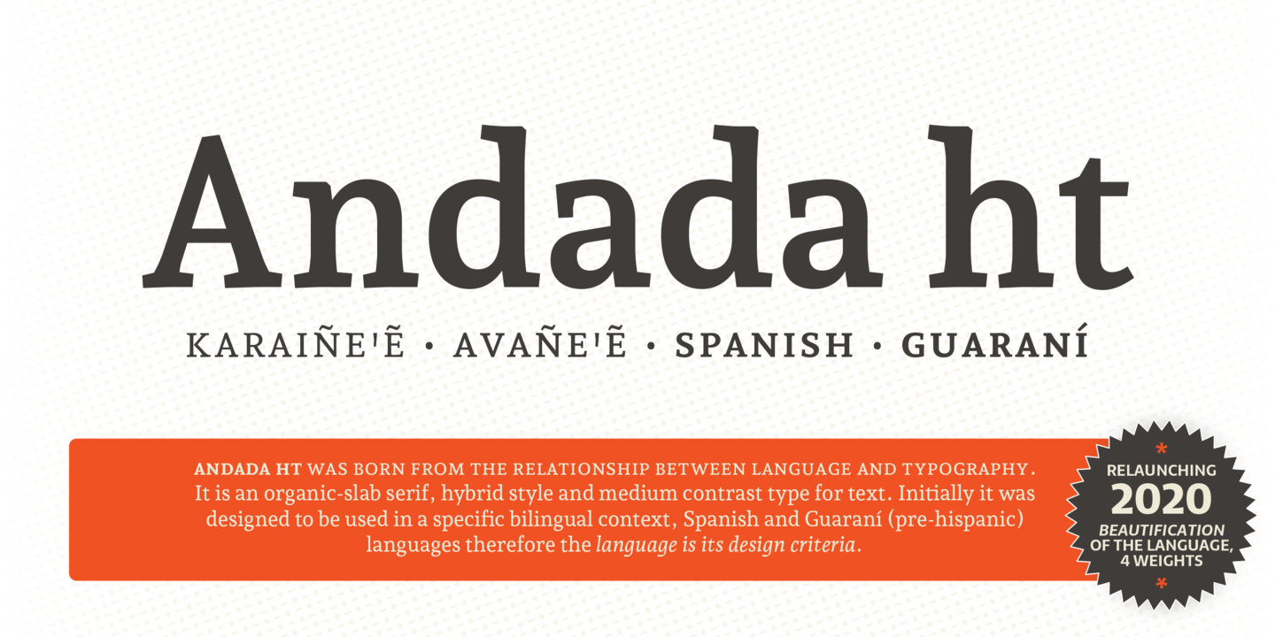 Пример шрифта Andada ht Pro #1